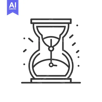 Premium design asset: An hourglass illustration showing the passage of time and duration