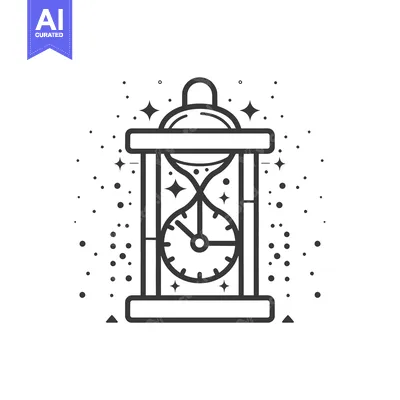A decorative image showing an hourglass and a clock face