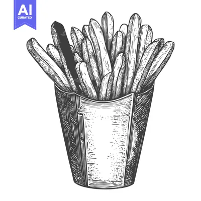 Popular premium asset: A paper cup overflowing with delicious french fries