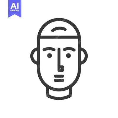 Popular premium asset: Simple Line Art Illustration Representing a Human Face With Features