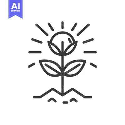 Aset premium populer: A plant blossoming under the shining suns bright radiating beams