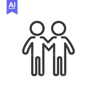 Aset desain premium: Two human figures embracing each other in friendly collaboration suppo