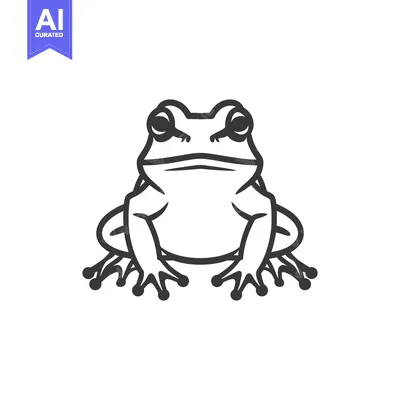 Popular premium asset: A stylized black and white illustration of a frog animal