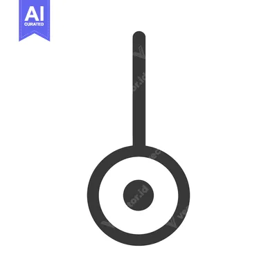 Aset desain premium: A simple symbol of a circle and vertical line design