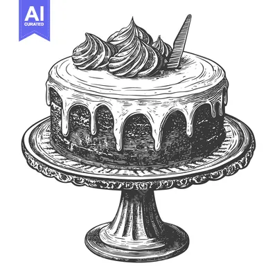 Popular premium asset: Delicious Chocolate Cake on Elegant Cake Stand