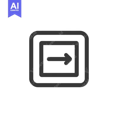 Premium design asset: Right Arrow in Rounded Square: Minimalist Navigation Icon Design