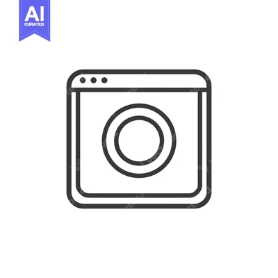 Popular premium asset: Minimalist Washing Machine Icon: Clean Laundry Symbol in Outline Style