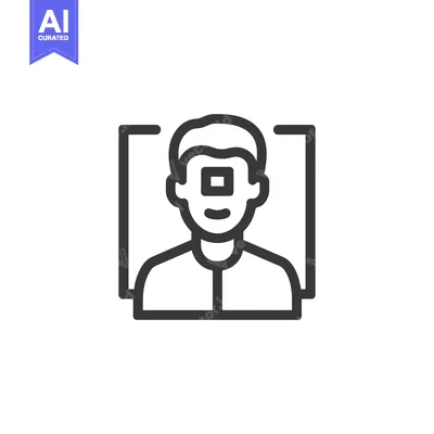 Facial Recognition Scan: Modern Biometric Security System Icon