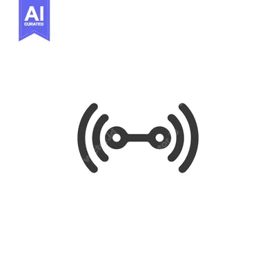 Premium design asset: Minimalist Wireless Signal Icon: Bold Black Design on White Background