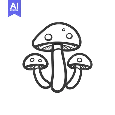 Popular premium asset: An illustration depicting three mushrooms with visible caps and stems