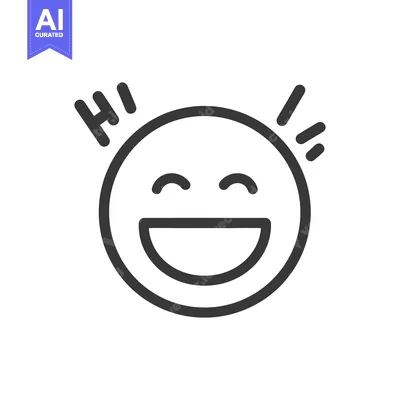Aset premium populer: A Smiling Face with an expression of friendly greeting and joy