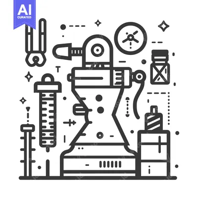 Premium design asset: Futuristic Machine with Multiple Components and Accessories