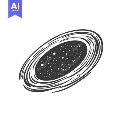 Aset premium populer: A simple illustration depicting a spiral galaxy with many stars