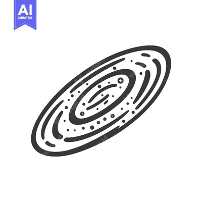 Premium design asset: An illustrative drawing of a spiral galaxy in space
