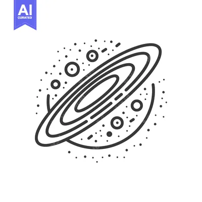 A graphic representation of an orbital planetary system in space