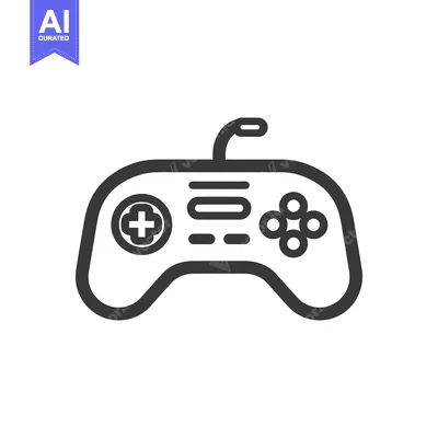 Aset desain premium: Retro Game Controller Icon: Simple, Bold, and Nostalgic Design Element