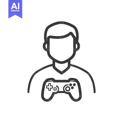 Popular premium asset: A simple illustration of a person playing a video game console