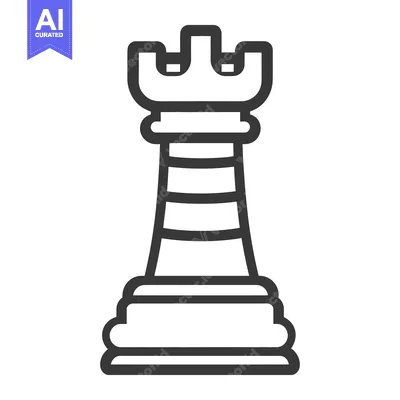 Popular premium asset: A black and white illustration showing a chess tower piece