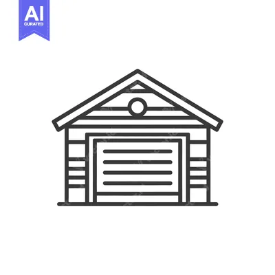 Popular premium asset: Minimalist Garage Icon: Clean Line Art Depicting Storage Structure