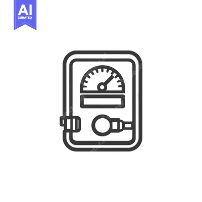 Premium design asset: Pressure Gauge Outline Icon: Precise Measurement and Control Symbol
