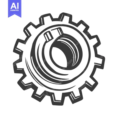 Aset premium populer: A Mechanical Gear Featuring An Inner Circle And Detailed Components