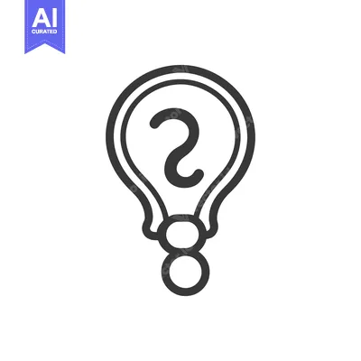 Premium design asset: An illustration of a lightbulb featuring a question mark symbol