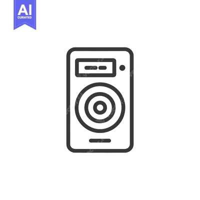 Popular premium asset: Minimalist Speaker Icon: Audio Technology, Sound System Design, Line A