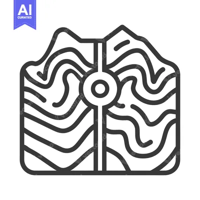Popular premium asset: An abstract black and white illustration of a map icon