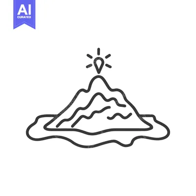 Aset premium populer: An abstract illustration depicting an idea emerging from a landscape