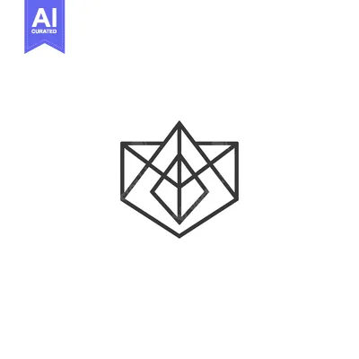 Aset premium populer: Geometric Abstract Design with Intersecting Lines and Shapes