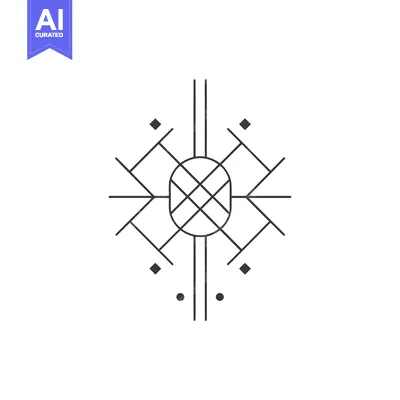 Aset premium populer: Geometric Abstract Design with Lines and Circles