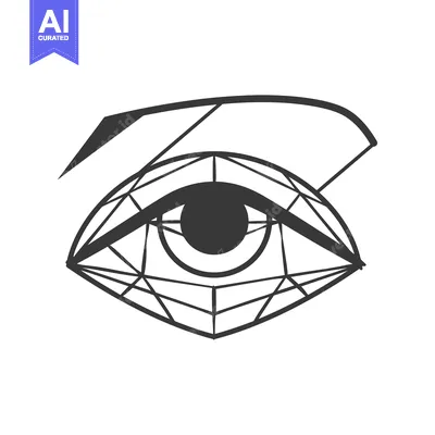Geometrically Designed Eye with Eyebrow