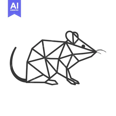 Popular premium asset: Geometric Black and White Mouse Illustration