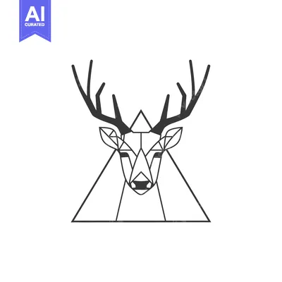 Popular premium asset: Geometric Deer Head with Triangle Background