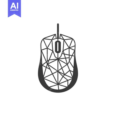 Aset desain premium: Geometric Design of a Computer Mouse