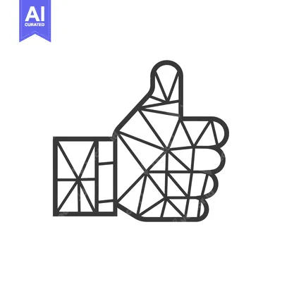 Geometric Design of a Hand Giving a Thumbs Up