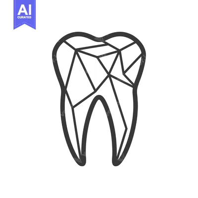 Aset desain premium: Geometric Design of a Single Tooth