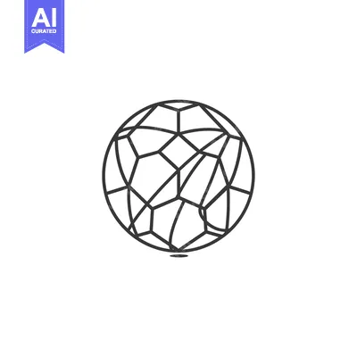 Aset premium populer: Geometric Design of a Sphere with Interconnected Lines