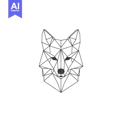 Aset premium populer: Geometric Fox Head Design