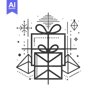 Aset premium populer: Geometric Gift Box with Abstract Ornamentation