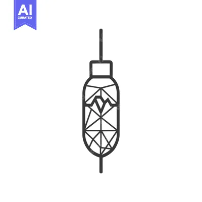 Popular premium asset: Geometric Hanging Light Bulb Illustration