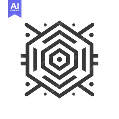 Aset premium populer: Geometric Hexagon Pattern with Dots and Lines