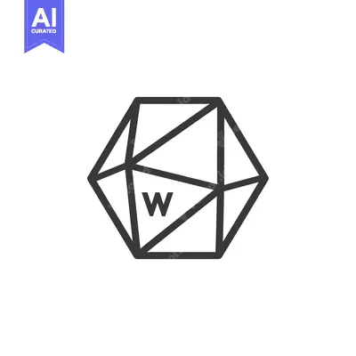Popular premium asset: Geometric Hexagon Shape with Letter W Inside