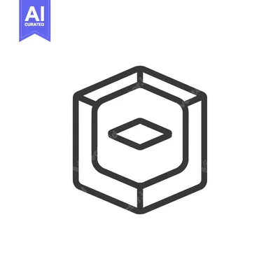 Aset premium populer: Geometric Hexagon with a Diamond Inside