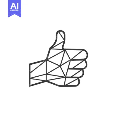 Aset premium populer: Geometric Illustration of a Hand Giving a Thumbs Up