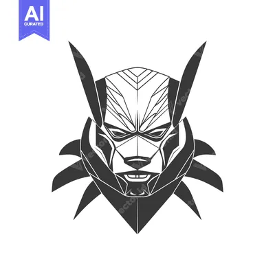 Premium design asset: Geometric Illustration of a Masked Animal Head