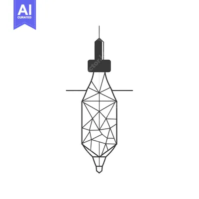 Aset premium populer: Geometric Illustration of a Pendant Light