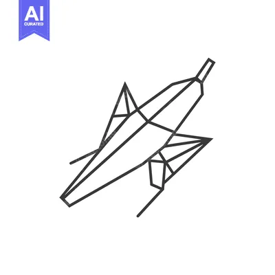 Popular premium asset: Geometric Line Art Illustration of a Banana