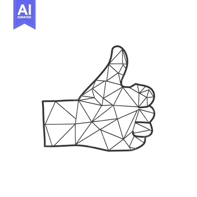 Aset premium populer: Geometric Line Art of a Hand Giving a Thumbs Up