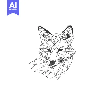 Popular premium asset: Geometric Line Art Portrait of a Fox